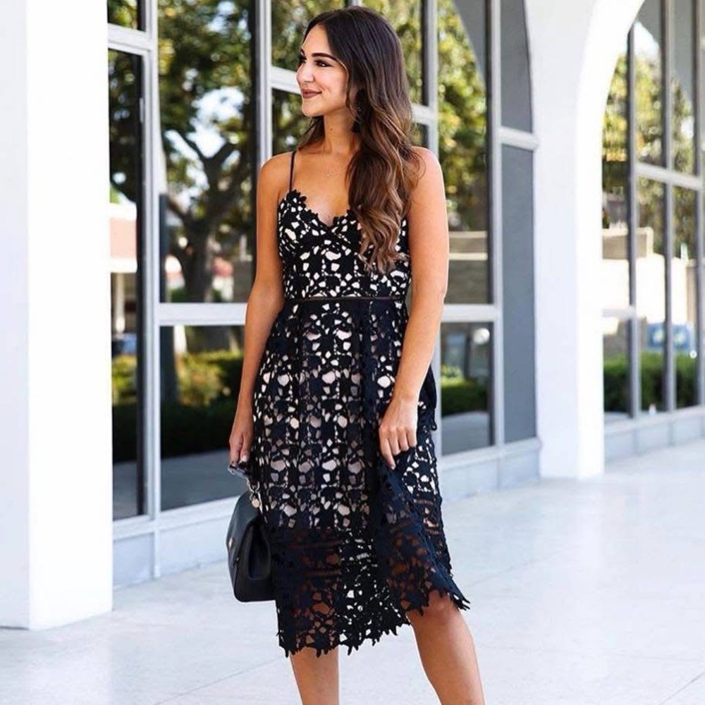 Elegant Black Lace Dress